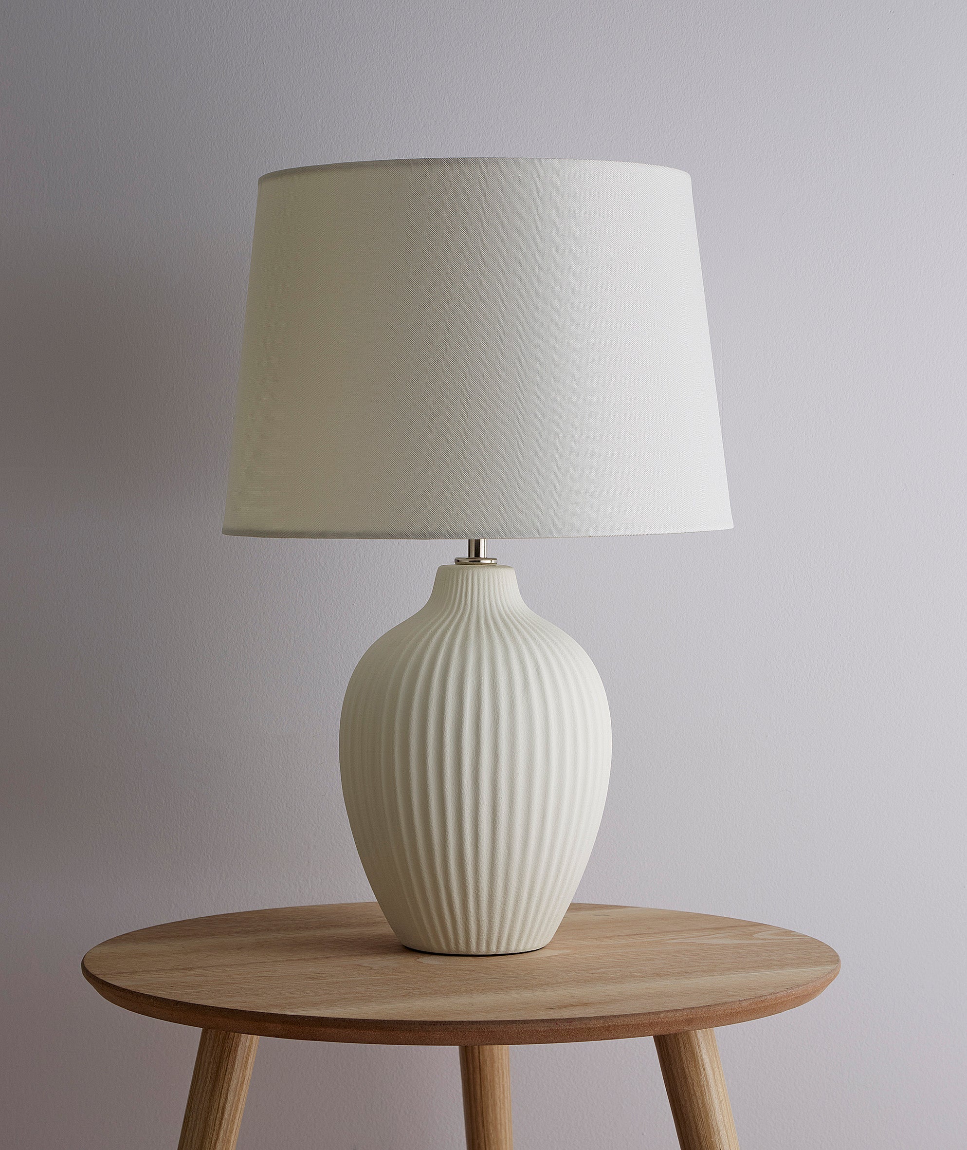 Nora 51cm Ceramic Table Lamp With Cream Shade