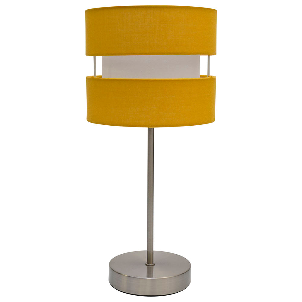 Contemporary Two Layer Fabric Shade Table Lamp