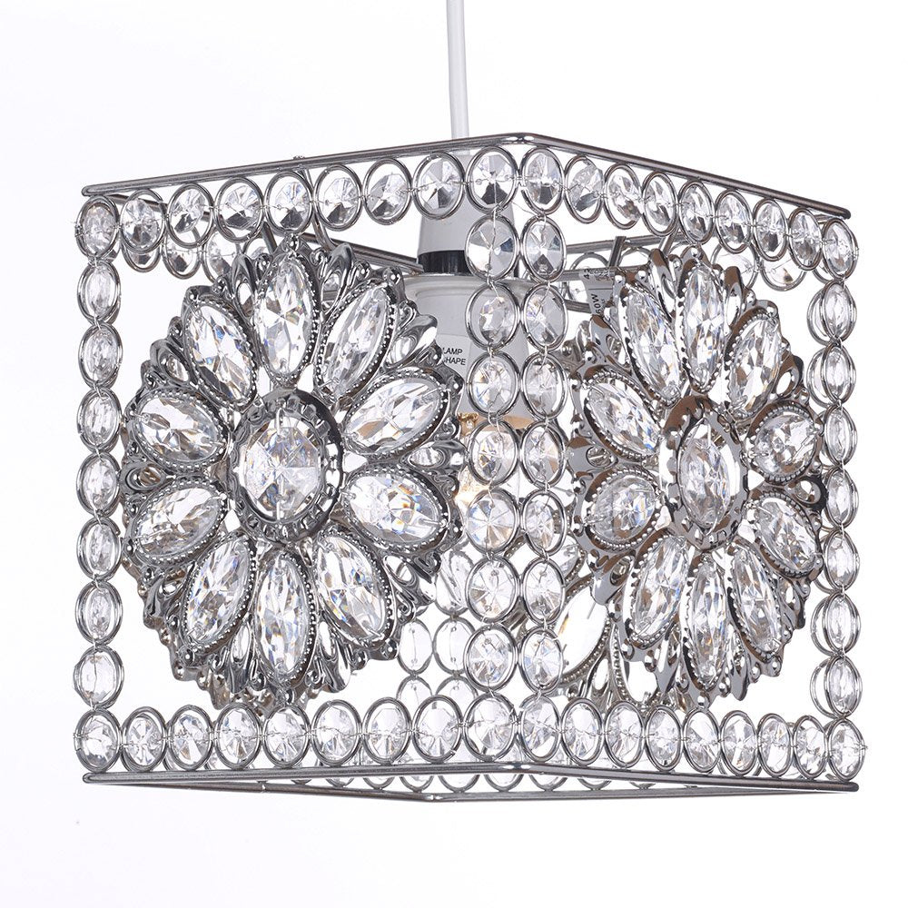 KLiving Sunflower Metal Beaded Cube Ceiling Pendant