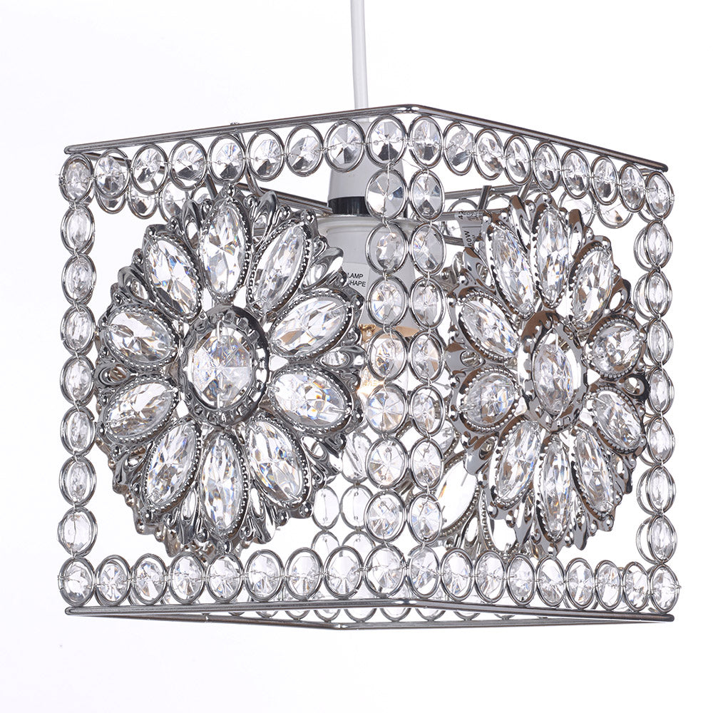KLiving Sunflower Metal Beaded Cube Ceiling Pendant