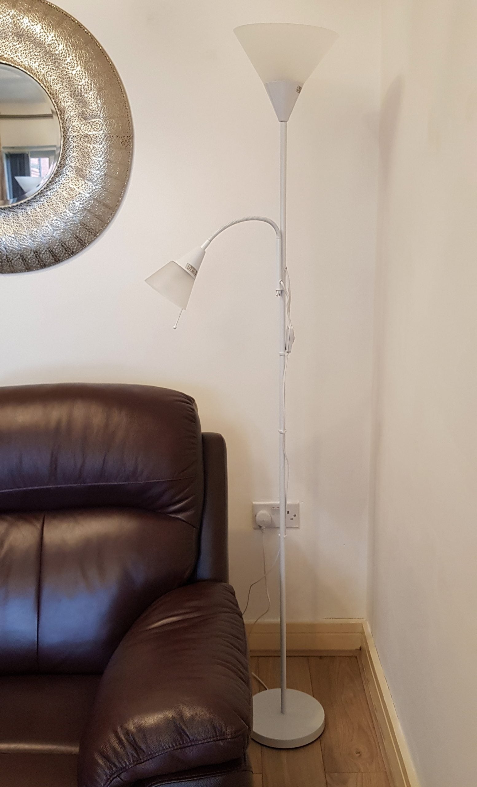 Mother and Child Floor Lamp White 180cm Tall