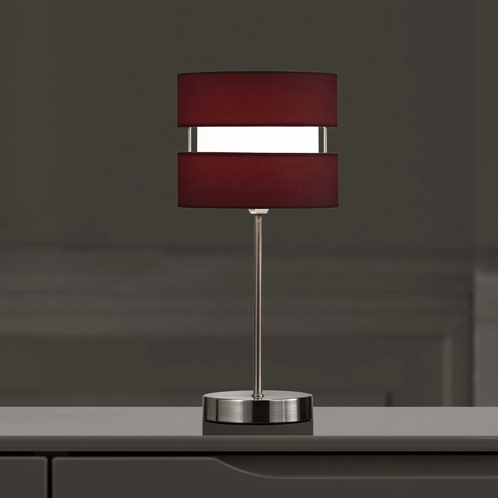 Contemporary Two Layer Fabric Shade Table Lamp