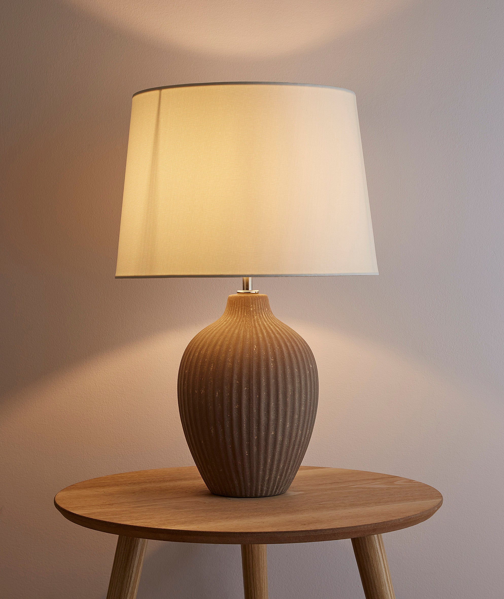 Nora 51cm Ceramic Table Lamp With Cream Shade