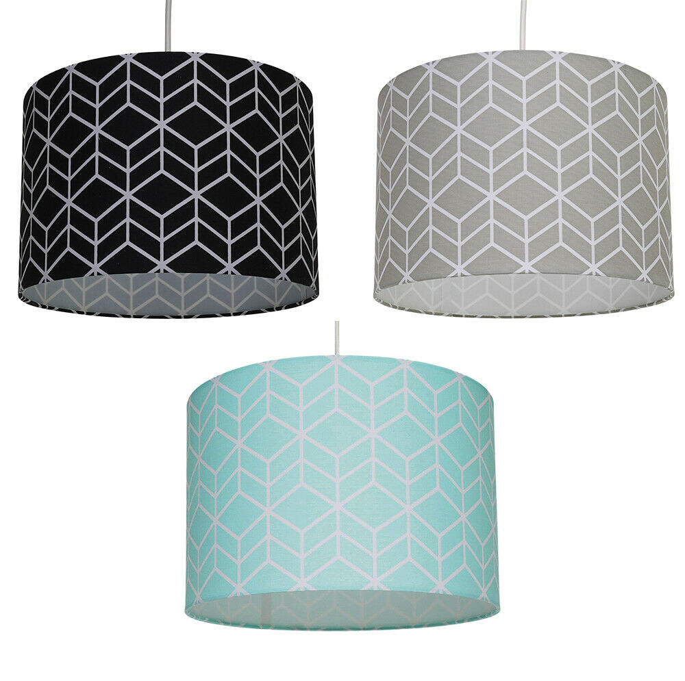 Vector Geometric Pendant Drum Light Shade