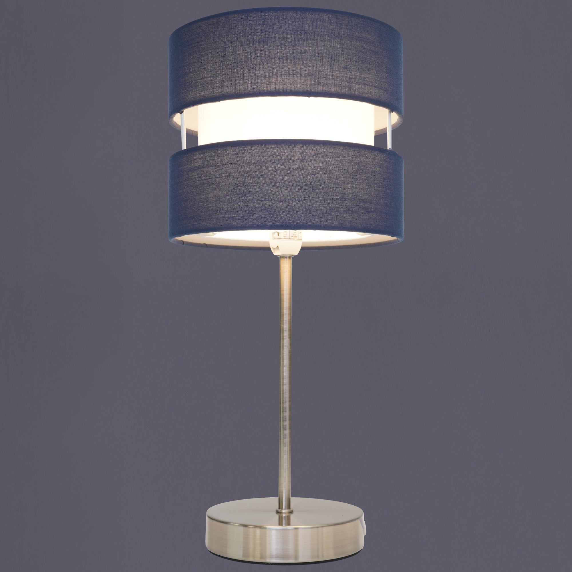 Contemporary Two Layer Fabric Shade Table Lamp
