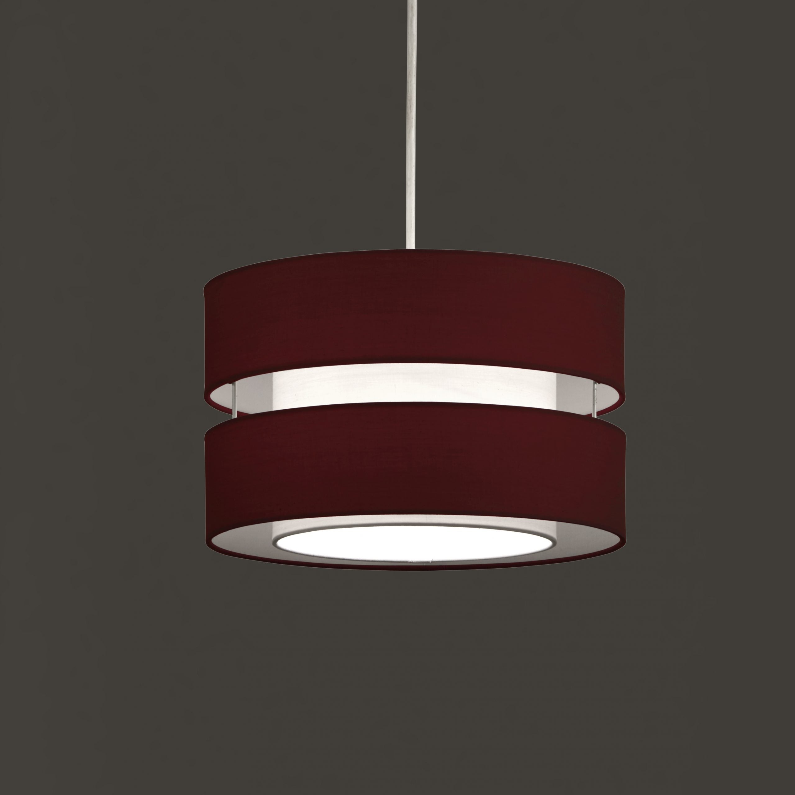 Layer Fabric Ceiling Light Shade Black, Yellow Ochre, Grey, Navy, Duck Egg and Wine