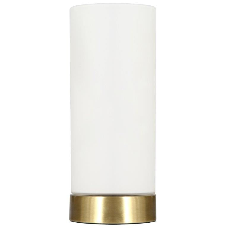 KLiving Lonsdale Small Frosted Glass Cylinder Table Lamp