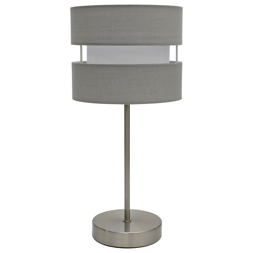 Contemporary Two Layer Fabric Shade Table Lamp