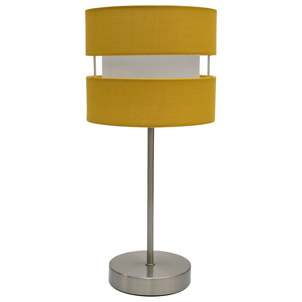 Contemporary Two Layer Fabric Shade Table Lamp