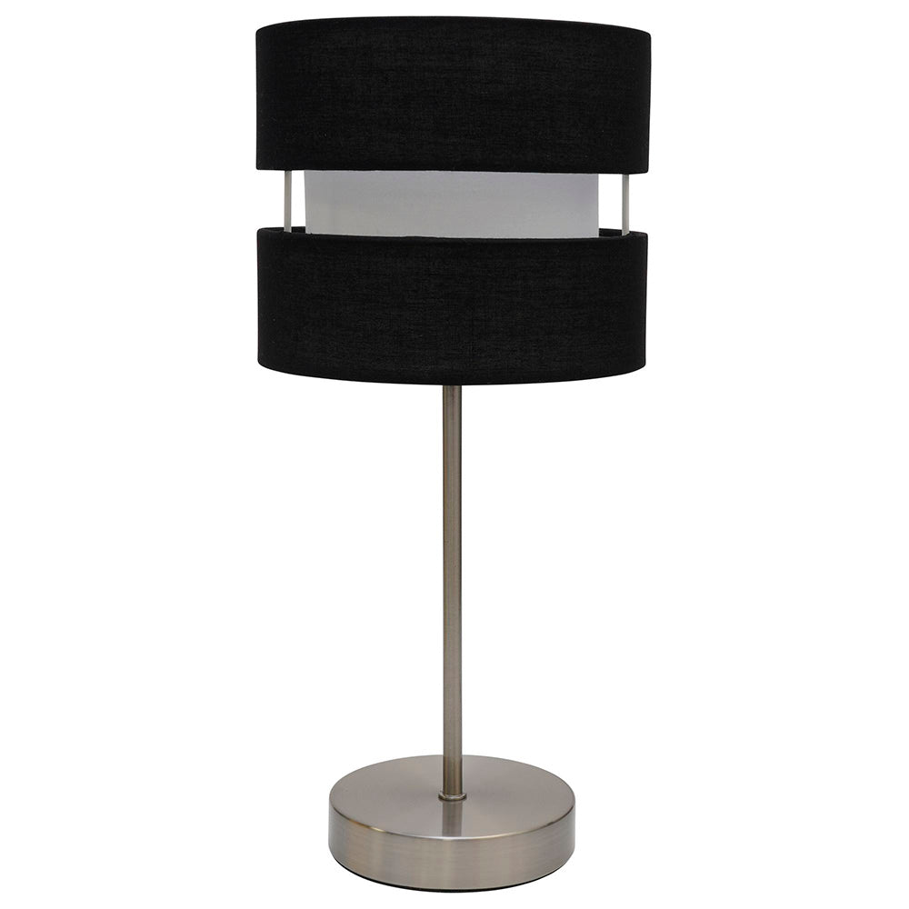 Contemporary Two Layer Fabric Shade Table Lamp