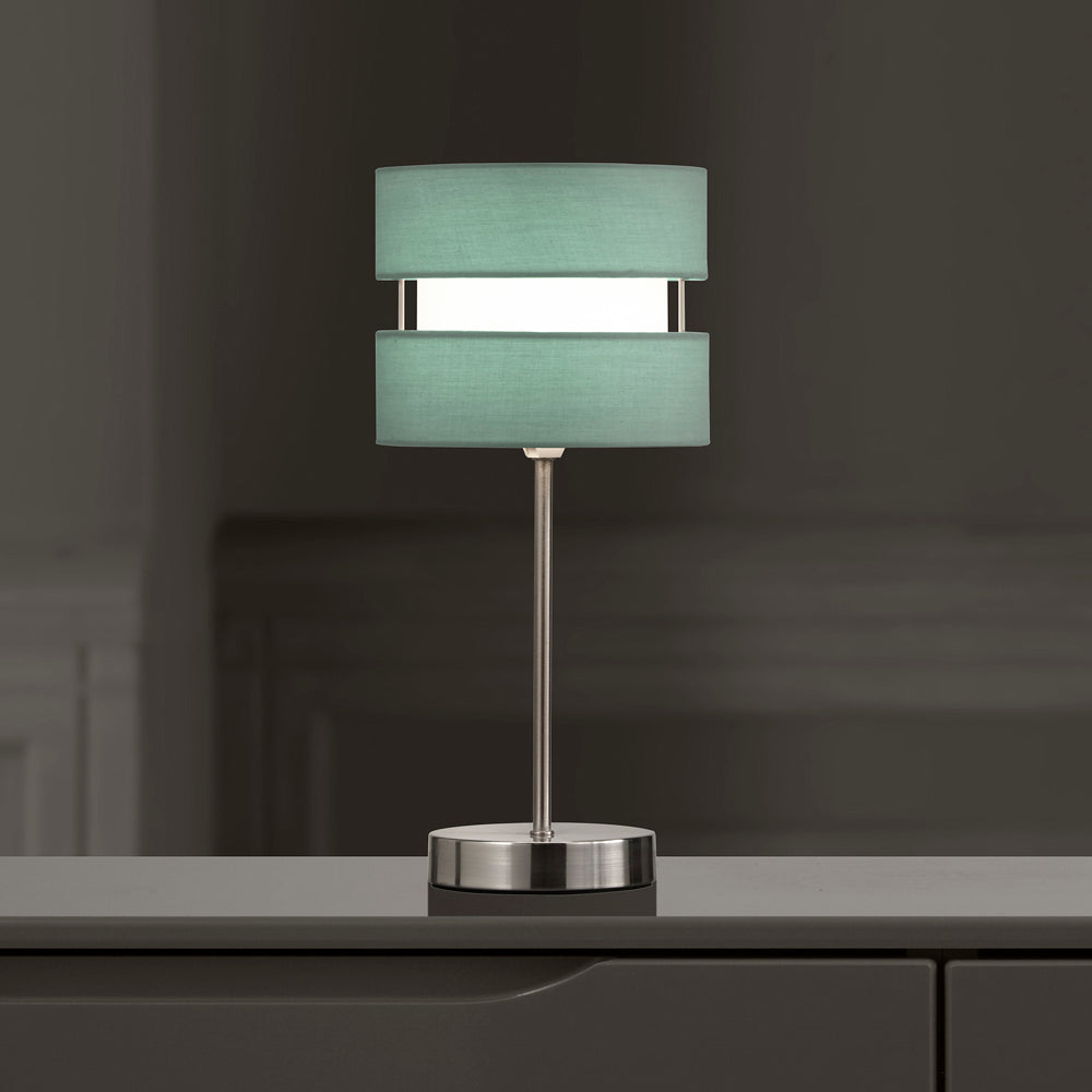 Contemporary Two Layer Fabric Shade Table Lamp