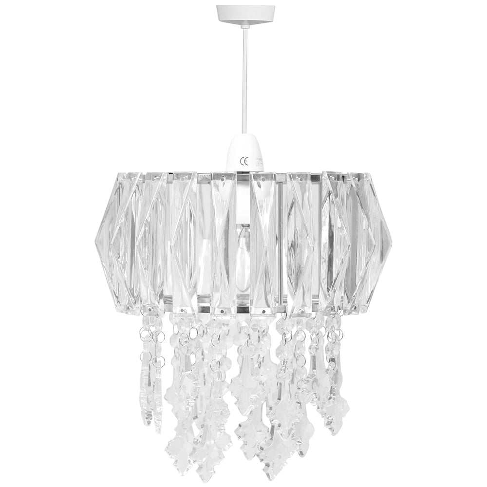 KLiving Kilburn Acrylic Beaded Non Electric Pendant Shade with Droplets