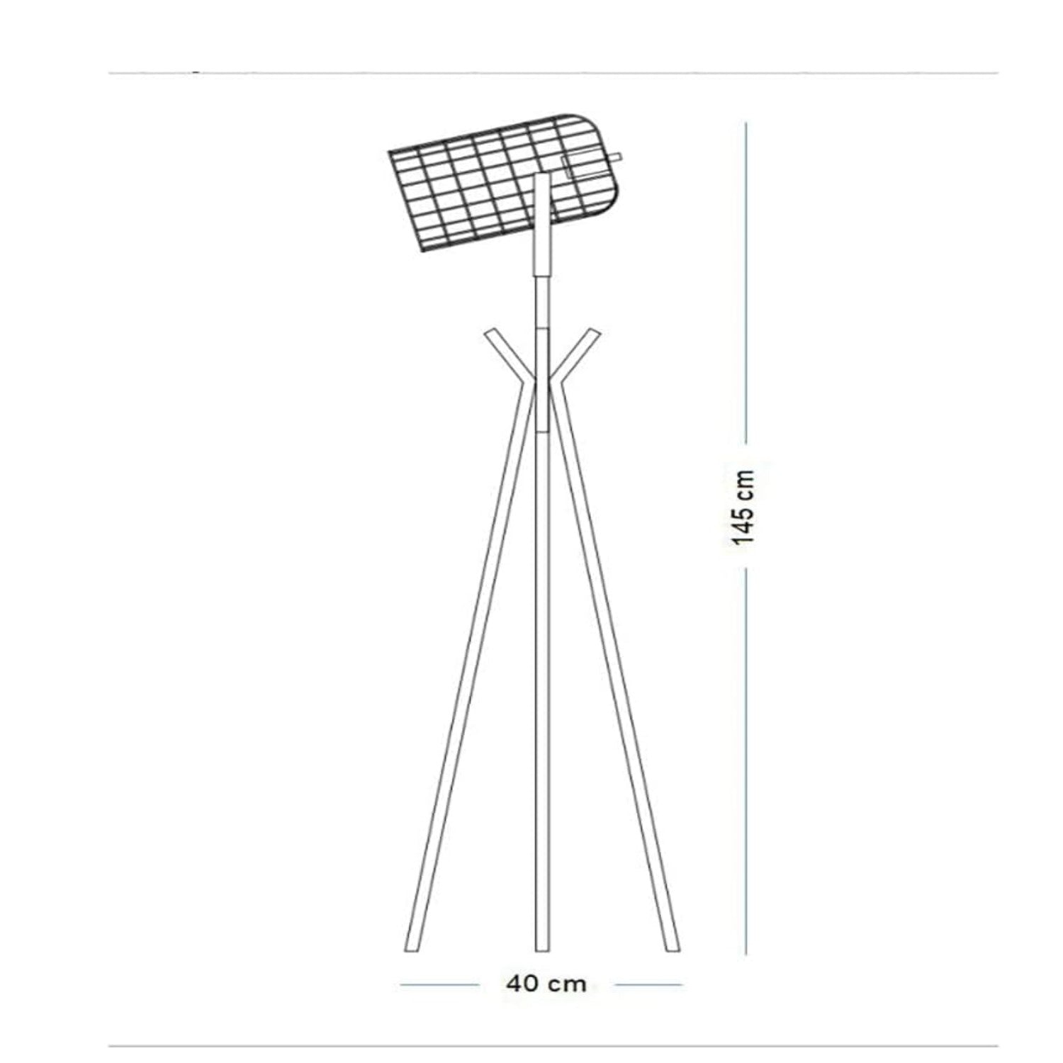 K LIVING Tripod Copper Table Lamp and Floor Lamp option with an Industrial Metal Cage Style and a Polished copper and Black finish