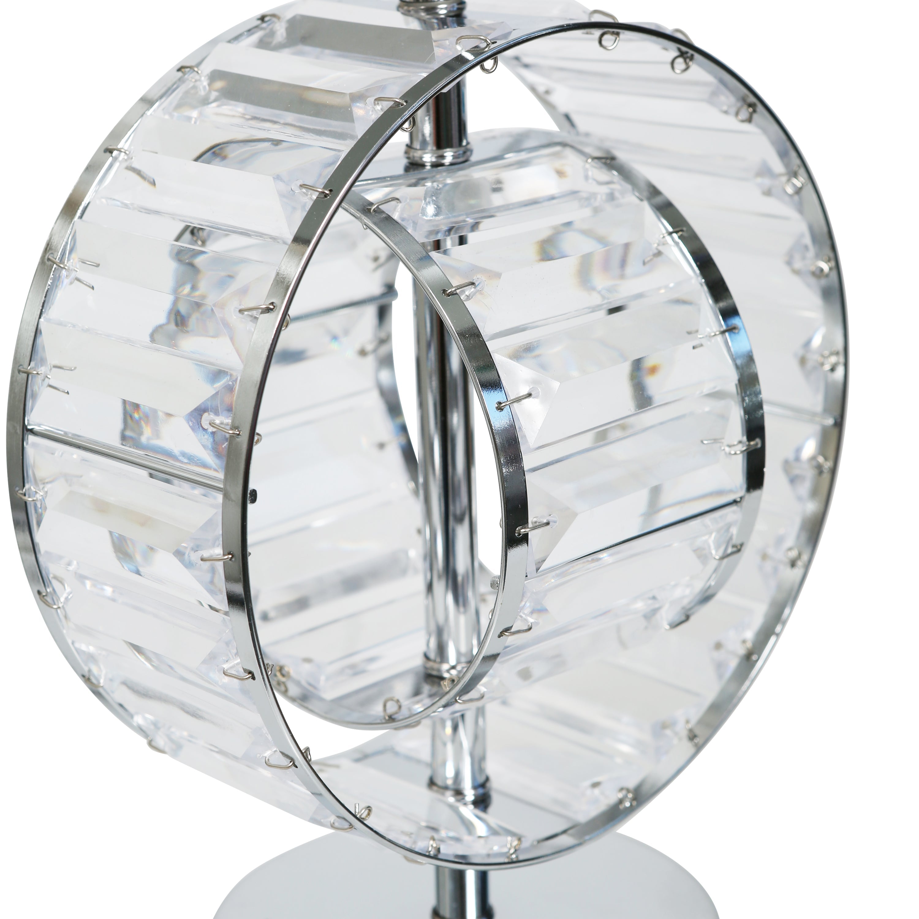 Brompton Chrome Table Lamp with Silver Shade