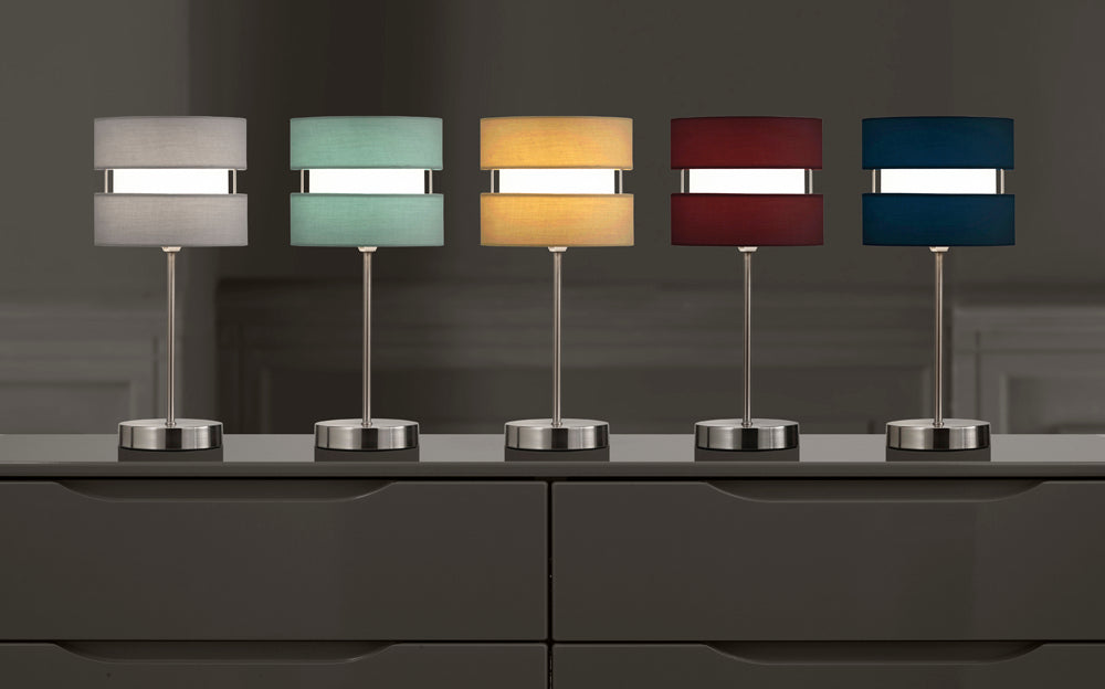 Contemporary Two Layer Fabric Shade Table Lamp