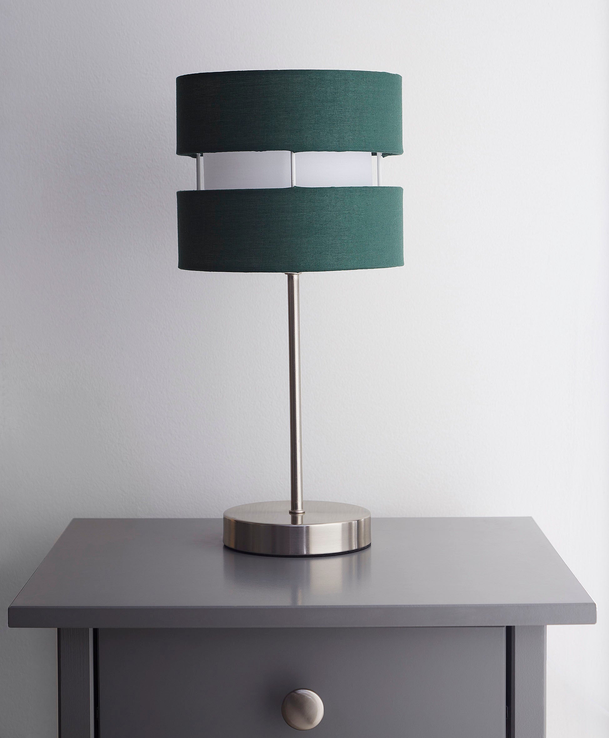 Contemporary Two Layer Fabric Shade Table Lamp