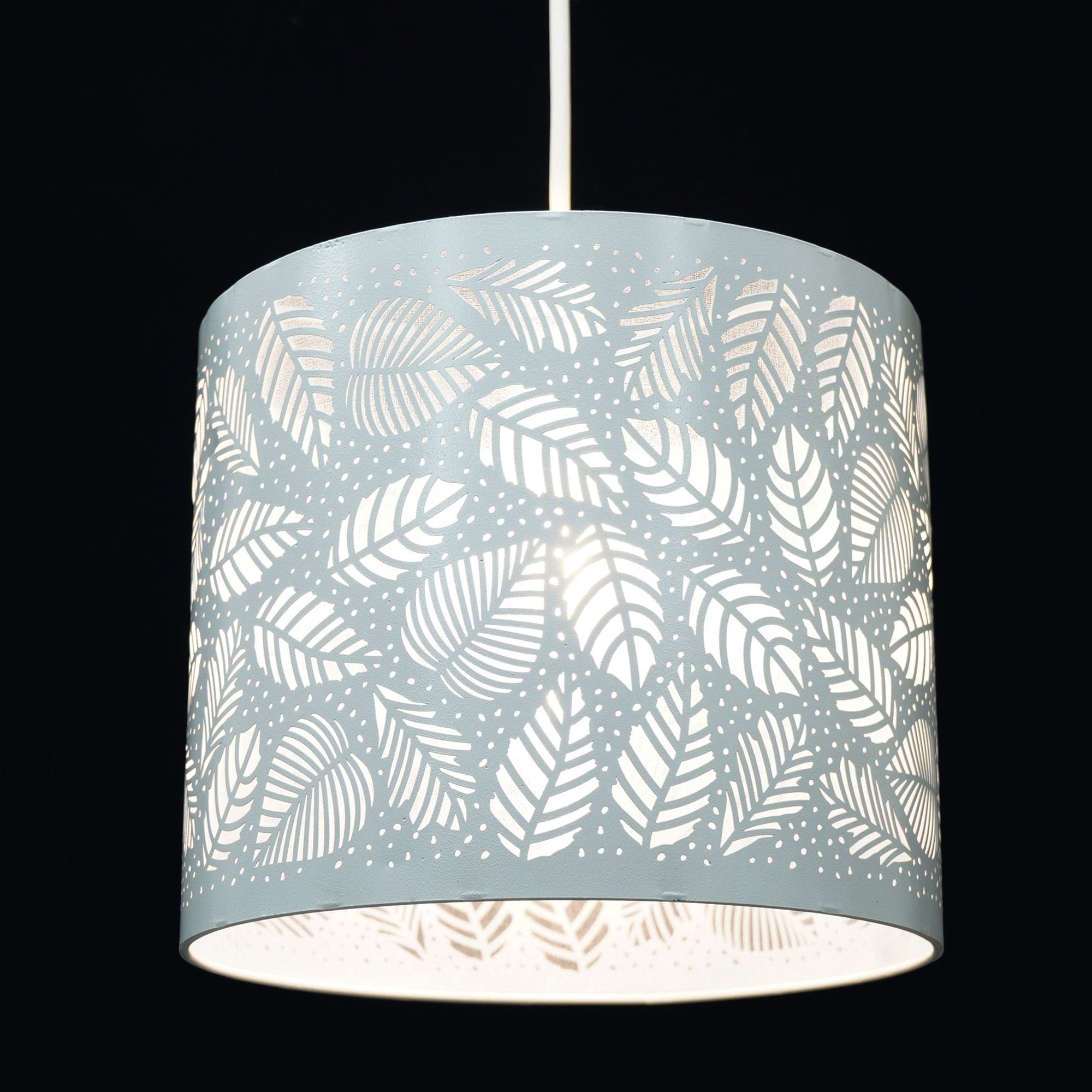 Barrow Leaf Cut Out Metal Light Shade in Ivory