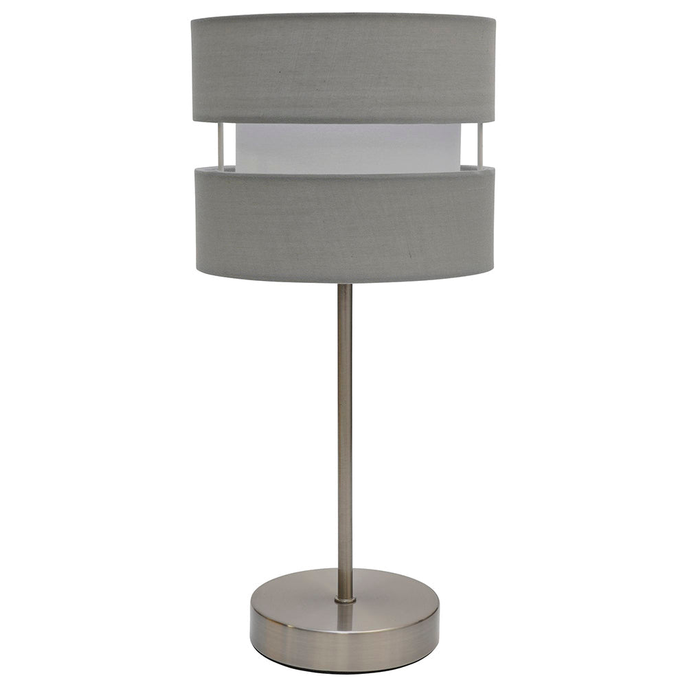 Contemporary Two Layer Fabric Shade Table Lamp