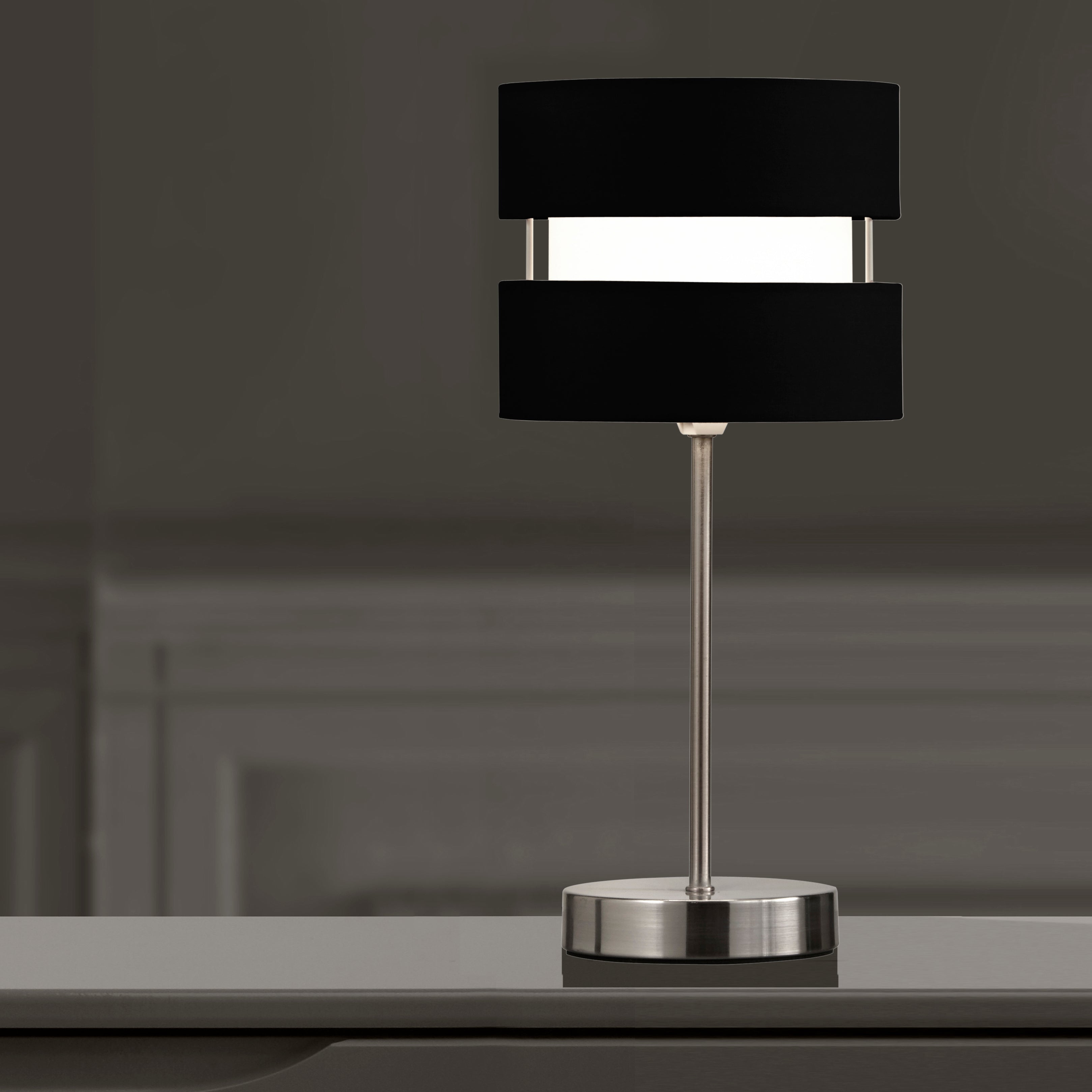 Contemporary Two Layer Fabric Shade Table Lamp