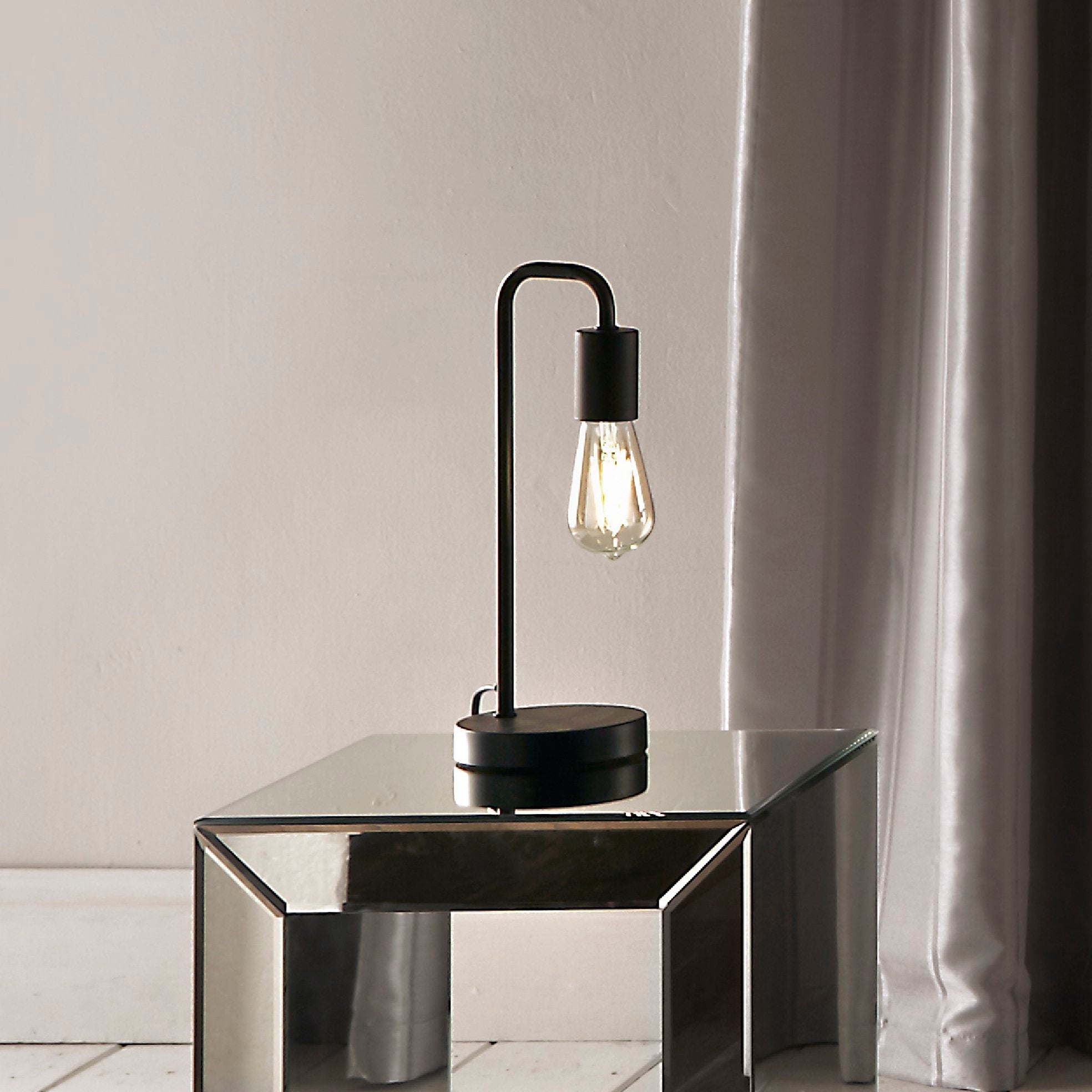 Industrial Style Retro Table lamps and Floor lamps, best used with Filament Style Led Bulbs available in various colours