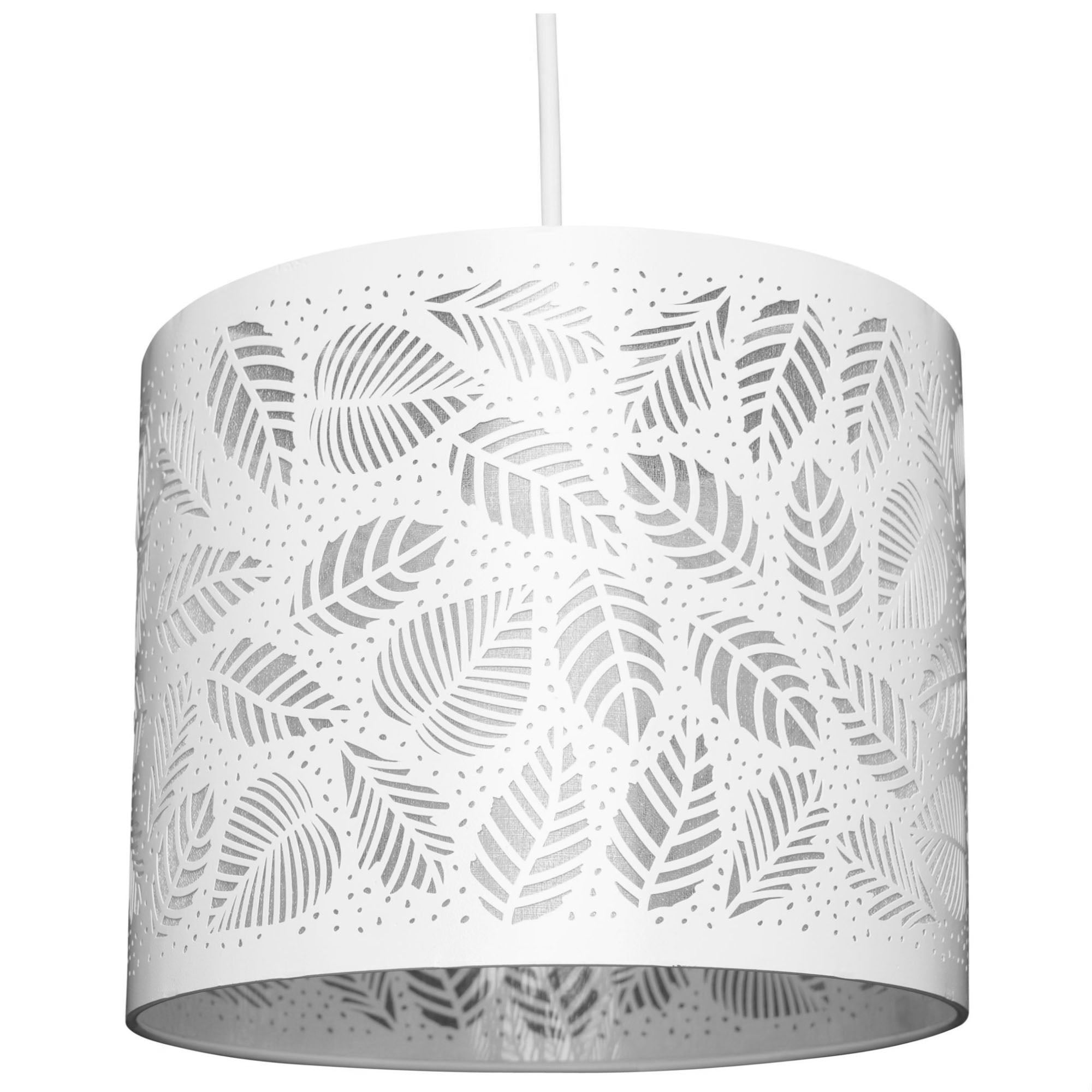Barrow Leaf Cut Out Metal Light Shade in Ivory