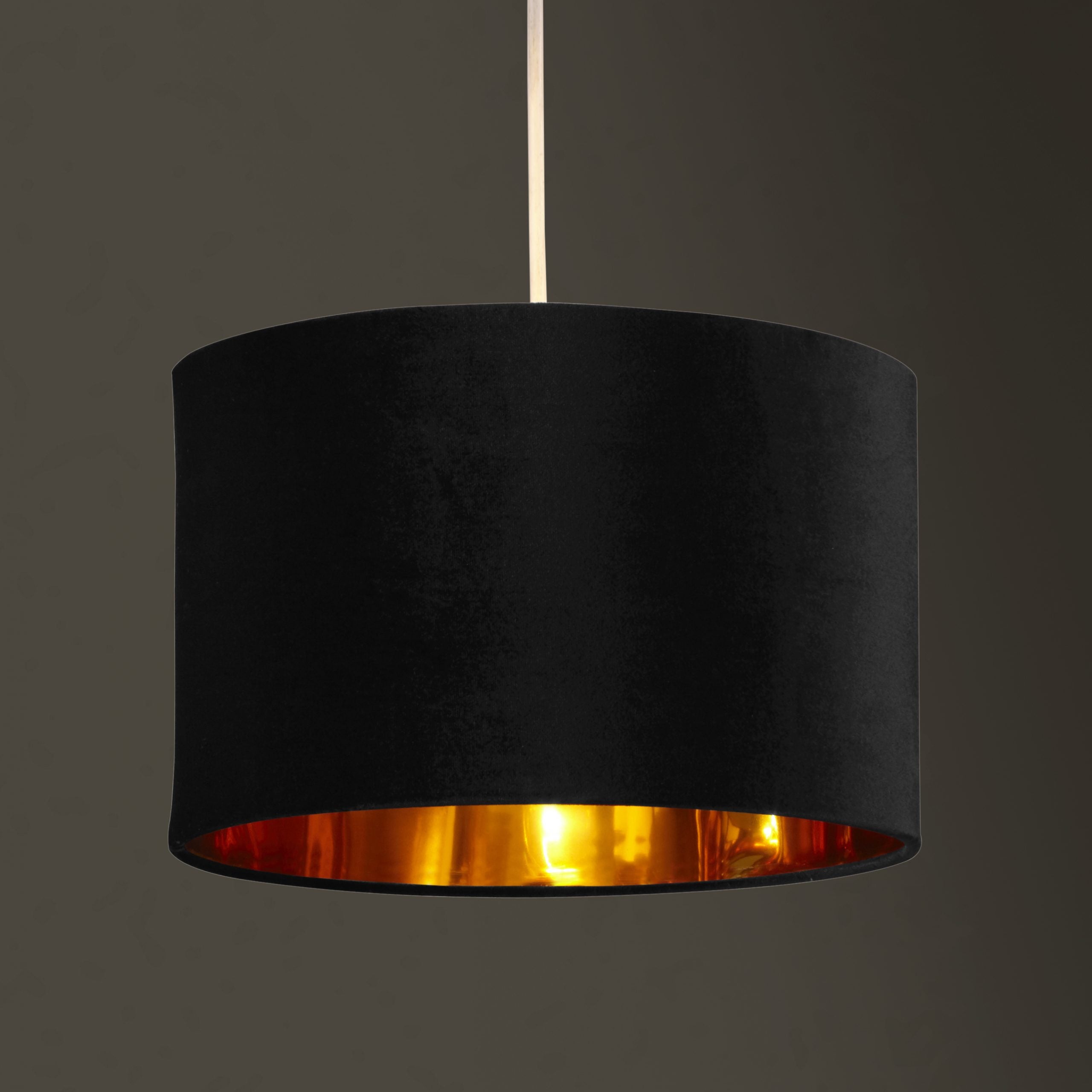 Deco Velvet & Metallic Finish Drum Light Shade
