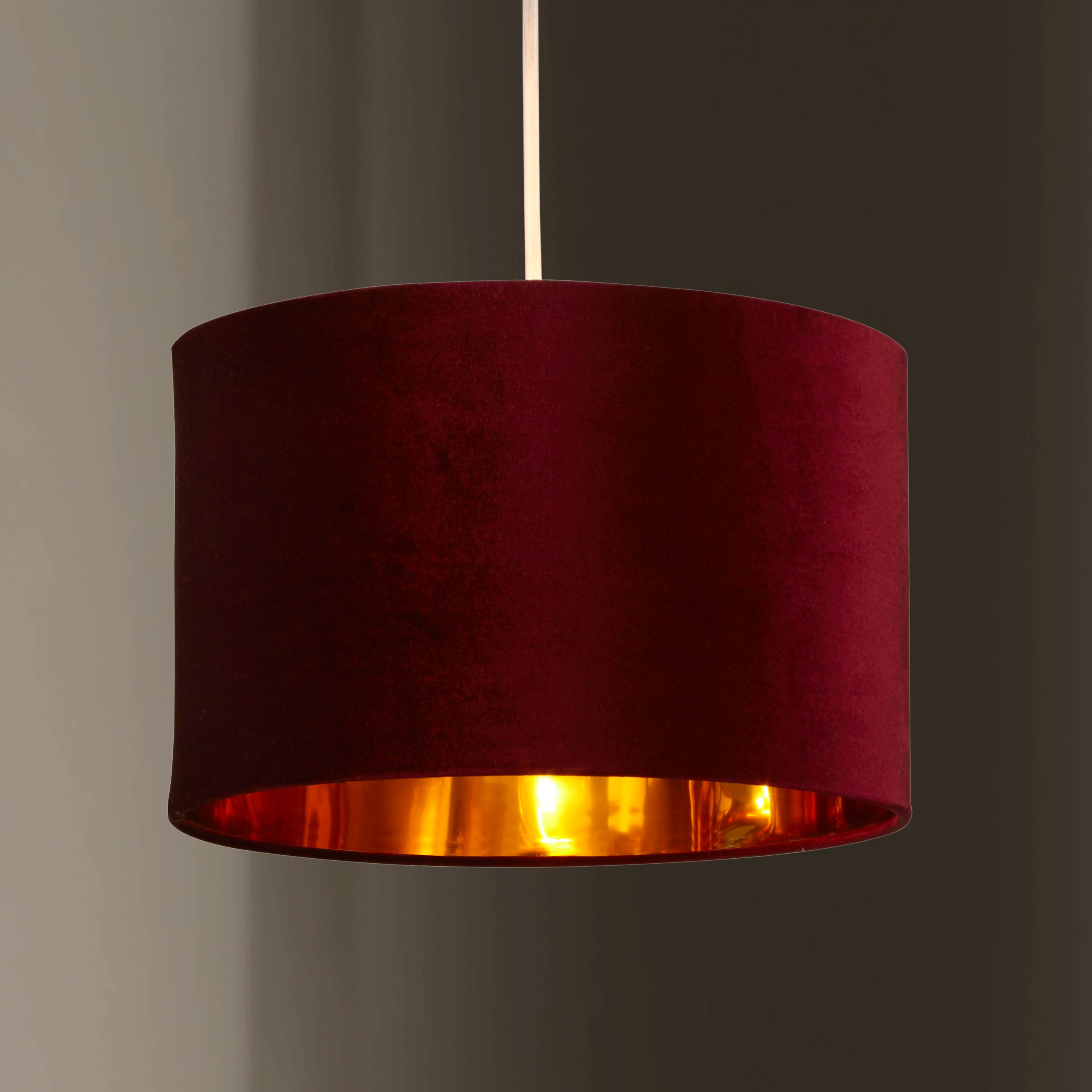 Deco Velvet & Metallic Finish Drum Light Shade