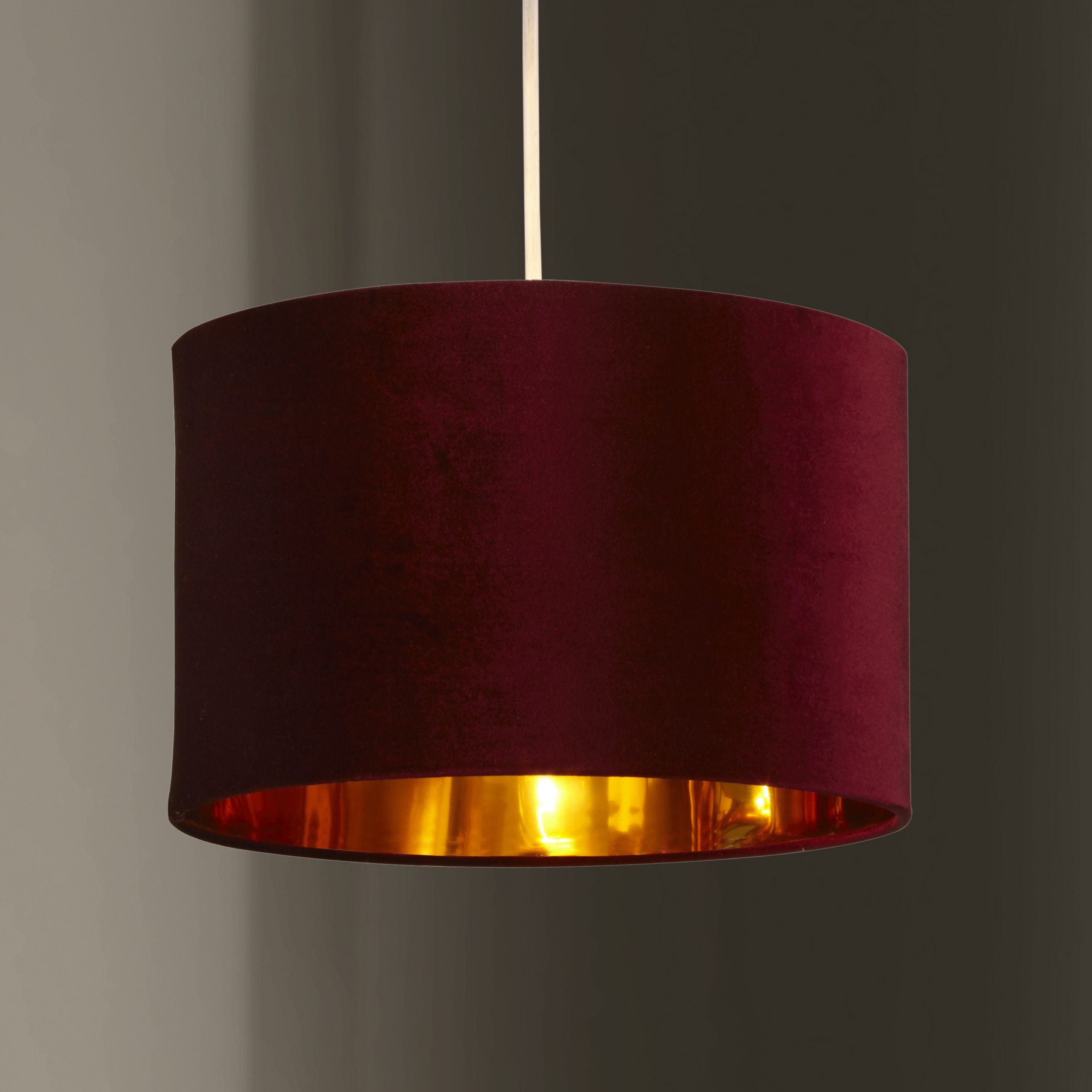 Deco Velvet & Metallic Finish Drum Light Shade