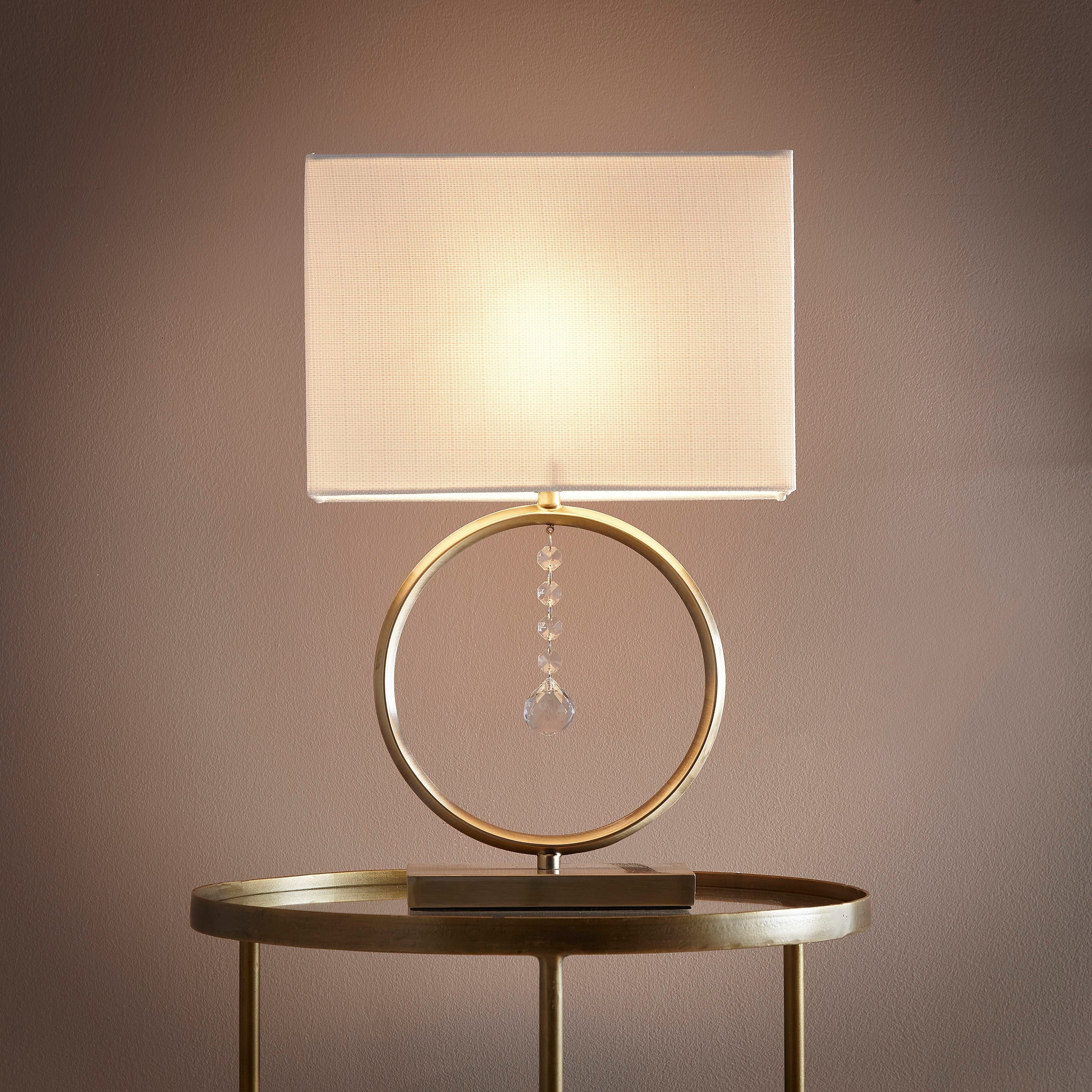 Lizzy Antique Brass Table and Floor Lamp